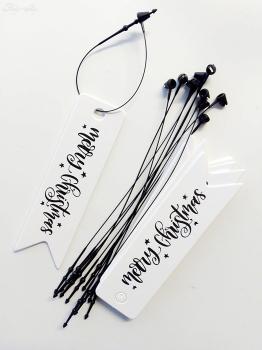 Merry Christmas Geschenkanhänger schmal